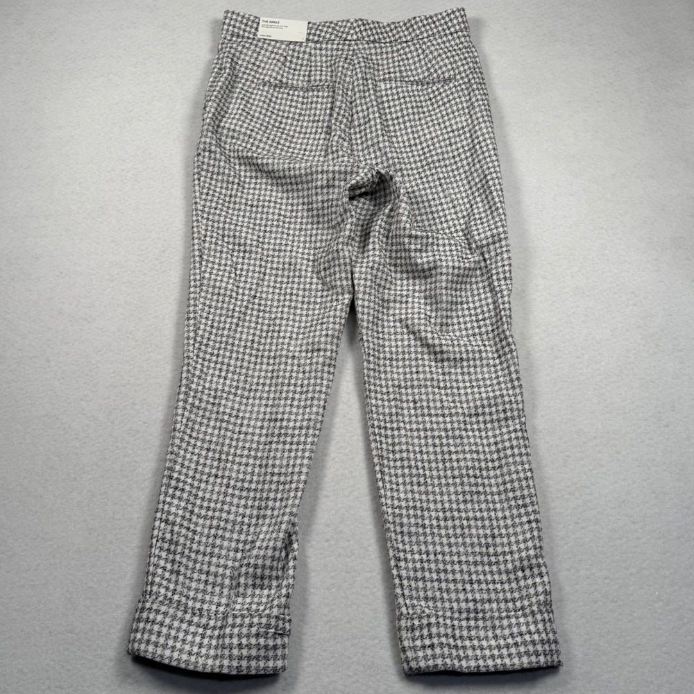 Ann Taylor The Ankle Pants Womens 4 Gray White Houndstooth High Rise Slim New - Picture 6 of 10